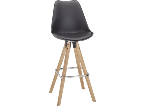 Barová Židle Durham - černá/hnědá, Moderní, kov/dřevo (48,5/111,5/55cm) Barová Židle Durham - černá/hnědá, Moderní, kov/dřevo (48,5/111,5/55cm)