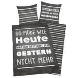 Bettwäsche Sprüche Müde - Multicolor, ROMANTIK / LANDHAUS, Textil Bettwäsche Sprüche Müde - Multicolor, ROMANTIK / LANDHAUS, Textil