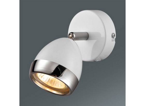 Bodove Svetlo Nantes - biela/farby chrómu, Štýlový, umelá hmota/kov (12,5/14cm) - MÖMAX modern living Bodove Svetlo Nantes - biela/farby chrómu, Štýlový, umelá hmota/kov (12,5/14cm) - MÖMAX modern living