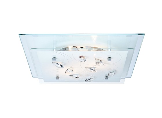 Deckenleuchte Isabell - KONVENTIONELL, Glas/Kunststoff (33,5/9/33,5cm) - JAMES WOOD Deckenleuchte Isabell - KONVENTIONELL, Glas/Kunststoff (33,5/9/33,5cm) - JAMES WOOD