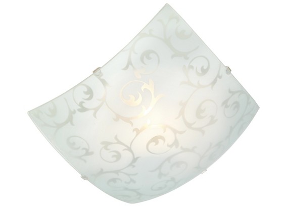 Deckenleuchte Julia - Weiß, KONVENTIONELL, Glas/Metall (25/25/8,5cm) - OMBRA Deckenleuchte Julia - Weiß, KONVENTIONELL, Glas/Metall (25/25/8,5cm) - OMBRA