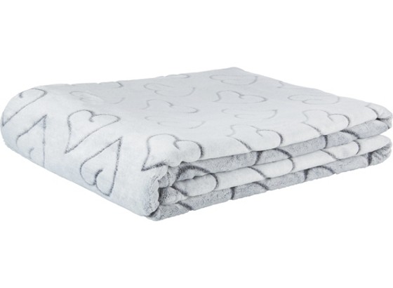 Deka Herz - šedá, textil (150/200cm) - MÖMAX modern living Deka Herz - šedá, textil (150/200cm) - MÖMAX modern living