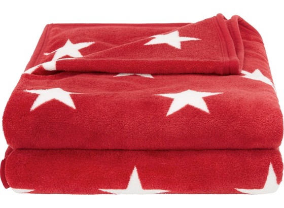 Deka Stars - bílá/červená, textil (150/200cm) - MÖMAX modern living Deka Stars - bílá/červená, textil (150/200cm) - MÖMAX modern living