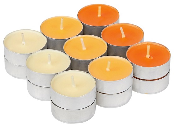 Duftteelichter Orange - Creme/Orange, KONVENTIONELL (3,8/1,7cm) - OMBRA Duftteelichter Orange - Creme/Orange, KONVENTIONELL (3,8/1,7cm) - OMBRA