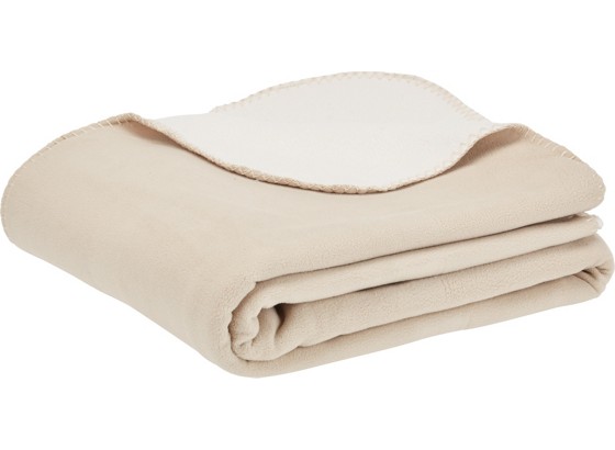 Flaušová Deka Martin Obojstranná - biela/béžová, textil (150/200cm) - MÖMAX modern living Flaušová Deka Martin Obojstranná - biela/béžová, textil (150/200cm) - MÖMAX modern living