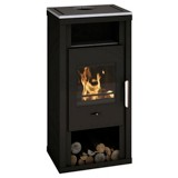 Kaminofen Nino mit Abdeckplatte aus Naturstein - Schwarz, MODERN, Stein/Metall (55,6/110,4/48,8cm) - WAMSLER Kaminofen Nino mit Abdeckplatte aus Naturstein - Schwarz, MODERN, Stein/Metall (55,6/110,4/48,8cm) - WAMSLER