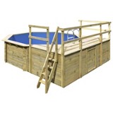 Karibu Poolset 75213 Sonnendeck L - Naturfarben, KONVENTIONELL, Holz (400/124/400cm) - KARIBU Karibu Poolset 75213 Sonnendeck L - Naturfarben, KONVENTIONELL, Holz (400/124/400cm) - KARIBU