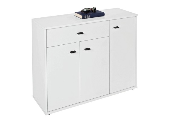 Komoda Boni - bílá, Moderní, dřevěný materiál (88/70/30cm) Komoda Boni - bílá, Moderní, dřevěný materiál (88/70/30cm)