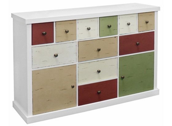 Komoda Mailand - bílá/Multicolor, Moderní, dřevěný materiál (120/77/34cm) Komoda Mailand - bílá/Multicolor, Moderní, dřevěný materiál (120/77/34cm)