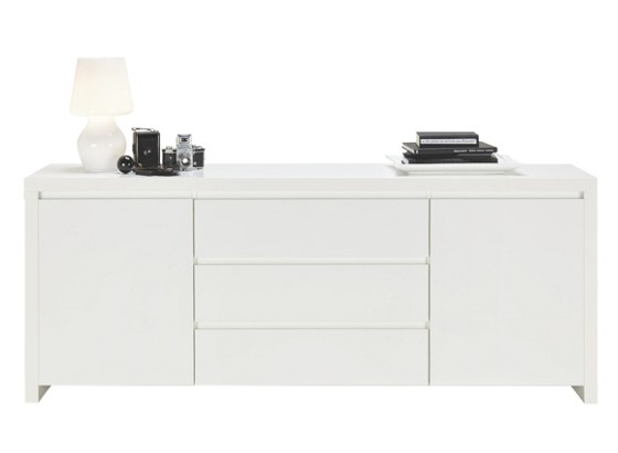 Komoda Sideboard Lario - bílá, Moderní, dřevěný materiál (190/75/40cm) Komoda Sideboard Lario - bílá, Moderní, dřevěný materiál (190/75/40cm)