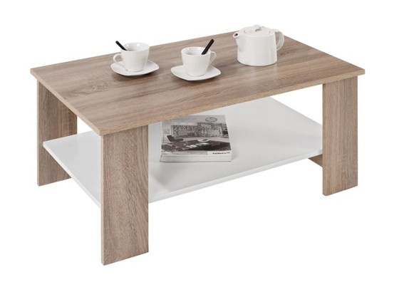 Konferenčný Stolík Paolo - farby dubu/biela, Moderný, drevený materiál/drevo (90/41/55cm) Konferenčný Stolík Paolo - farby dubu/biela, Moderný, drevený materiál/drevo (90/41/55cm)
