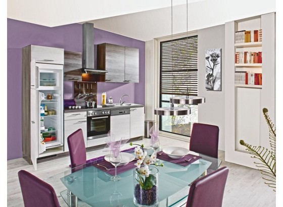 Kuchyňská Linka Plan Plan - bílá/šedá, Lifestyle, dřevěný materiál (280cm) Kuchyňská Linka Plan Plan - bílá/šedá, Lifestyle, dřevěný materiál (280cm)