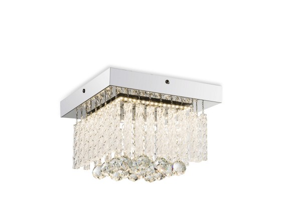 LED-deckenleuchte Aurelian - Chromfarben/Transparent, MODERN, Glas/Metall (25/25/15cm) - LUCA BESSONI LED-deckenleuchte Aurelian - Chromfarben/Transparent, MODERN, Glas/Metall (25/25/15cm) - LUCA BESSONI
