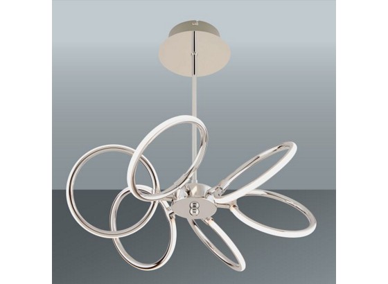 Led Stropná Lampa Alisia - farby chrómu, Moderný, umelá hmota/kov (46,2/44,5cm) - INSIDO Led Stropná Lampa Alisia - farby chrómu, Moderný, umelá hmota/kov (46,2/44,5cm) - INSIDO