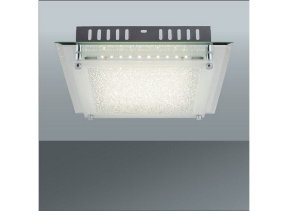 Led Stropná Lampa Chris - biela/farby chrómu, Moderný, kov/sklo (28/7cm) - MÖMAX modern living Led Stropná Lampa Chris - biela/farby chrómu, Moderný, kov/sklo (28/7cm) - MÖMAX modern living