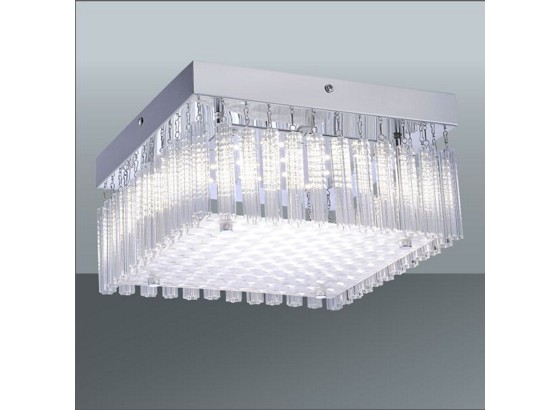 Led Stropná Lampa Lea - farby chrómu, Konvenčný, kov (25/25/13,2cm) - MÖMAX modern living Led Stropná Lampa Lea - farby chrómu, Konvenčný, kov (25/25/13,2cm) - MÖMAX modern living