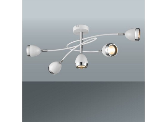 Led Stropná Lampa Nantes - biela/farby chrómu, Štýlový, umelá hmota/kov (65,5/26,5cm) - MÖMAX modern living Led Stropná Lampa Nantes - biela/farby chrómu, Štýlový, umelá hmota/kov (65,5/26,5cm) - MÖMAX modern living
