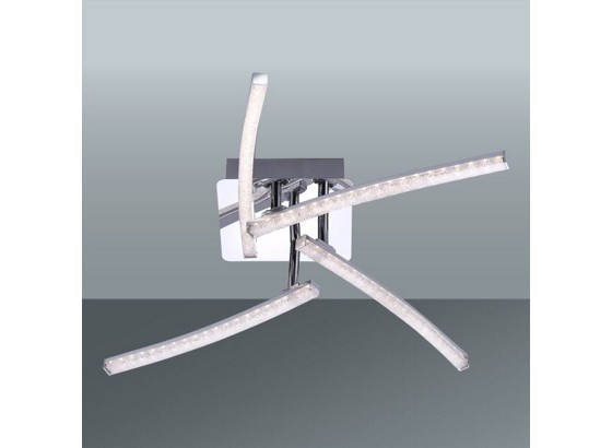 Led Stropná Lampa Simon - farby chrómu, Konvenčný, umelá hmota/kov (63/60/13cm) Led Stropná Lampa Simon - farby chrómu, Konvenčný, umelá hmota/kov (63/60/13cm)