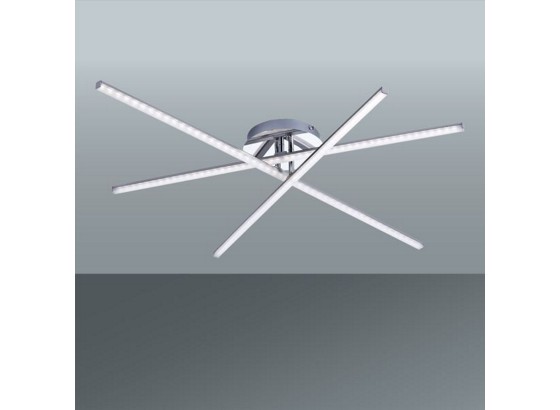 Led Stropná Lampa Simon - farby niklu, Konvenčný, kov (101/81/12cm) Led Stropná Lampa Simon - farby niklu, Konvenčný, kov (101/81/12cm)