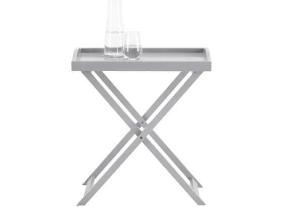 Odkladací Stolík Klipp - sivá, Konvenčný, drevený materiál (55,50/62/35cm) - MODERN LIVING Odkladací Stolík Klipp - sivá, Konvenčný, drevený materiál (55,50/62/35cm) - MODERN LIVING
