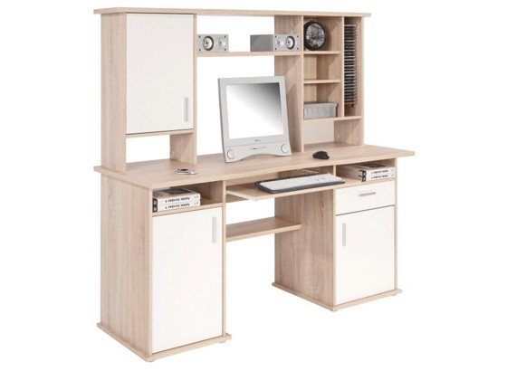 Pisaći Stol Radni Stol - bijela/hrast Sonoma, Moderno, drvni materijal/plastika (160/154,4/60cm) Pisaći Stol Radni Stol - bijela/hrast Sonoma, Moderno, drvni materijal/plastika (160/154,4/60cm)
