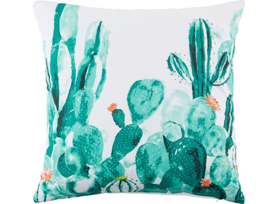 Polštář Ozdobný Happy Cactus - bílá, Lifestyle, textil (45/45cm) - MÖMAX modern living Polštář Ozdobný Happy Cactus - bílá, Lifestyle, textil (45/45cm) - MÖMAX modern living