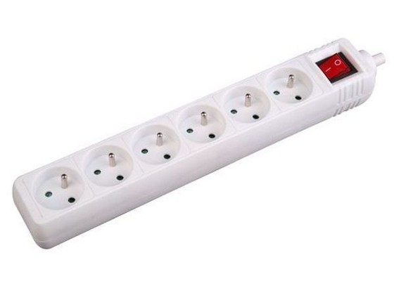 Prodlužovačka 6 Zásuvek, S Pojistkou - bílá, Konvenční, umělá hmota (140cm) Prodlužovačka 6 Zásuvek, S Pojistkou - bílá, Konvenční, umělá hmota (140cm)