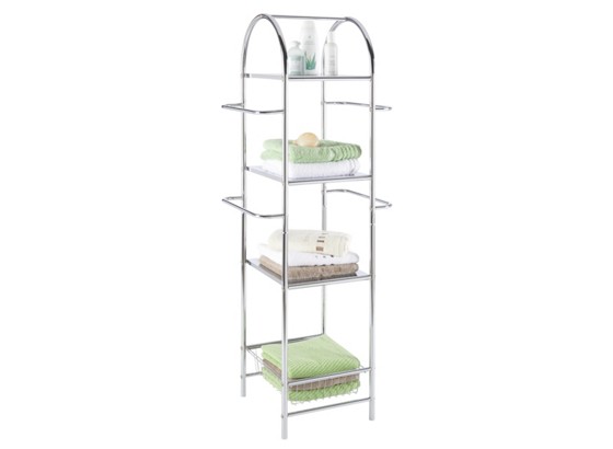 REGAL KUPAONSKI REGAL KUPAONSKI - boje kroma, Moderno, metal (54,5/132/36,5cm) - HOMEZONE REGAL KUPAONSKI REGAL KUPAONSKI - boje kroma, Moderno, metal (54,5/132/36,5cm) - HOMEZONE