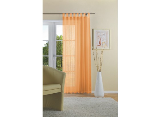 Schlaufenvorhang Utila - Orange, KONVENTIONELL, Textil (140/245cm) Schlaufenvorhang Utila - Orange, KONVENTIONELL, Textil (140/245cm)