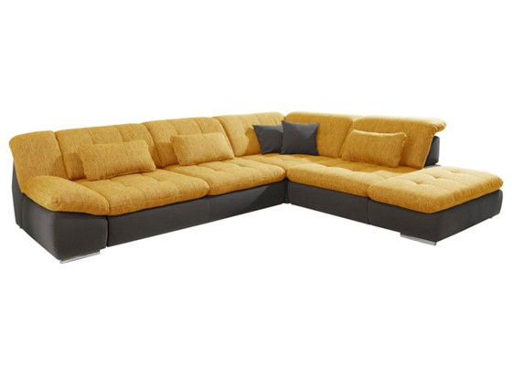 Sedací Souprava Davis - šedá/žlutá, Moderní, textil (311/250cm) Sedací Souprava Davis - šedá/žlutá, Moderní, textil (311/250cm)