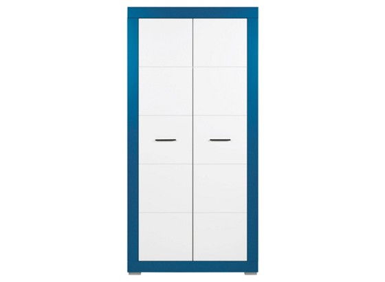 Skříň Derby - bílá/tyrkysová, Moderní, dřevěný materiál (96/196/56cm) Skříň Derby - bílá/tyrkysová, Moderní, dřevěný materiál (96/196/56cm)