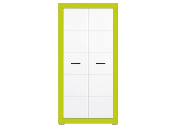 Skříň Derby - bílá/zelená, Moderní, dřevěný materiál (96/196/56cm) Skříň Derby - bílá/zelená, Moderní, dřevěný materiál (96/196/56cm)