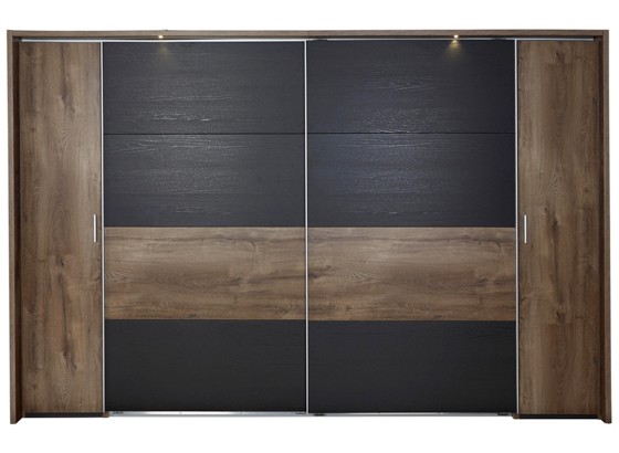Skříň S Posuvnými Dveřmi Virgo - barvy dubu/černá, Moderní, dřevo/dřevěný materiál (270/210/65cm) Skříň S Posuvnými Dveřmi Virgo - barvy dubu/černá, Moderní, dřevo/dřevěný materiál (270/210/65cm)