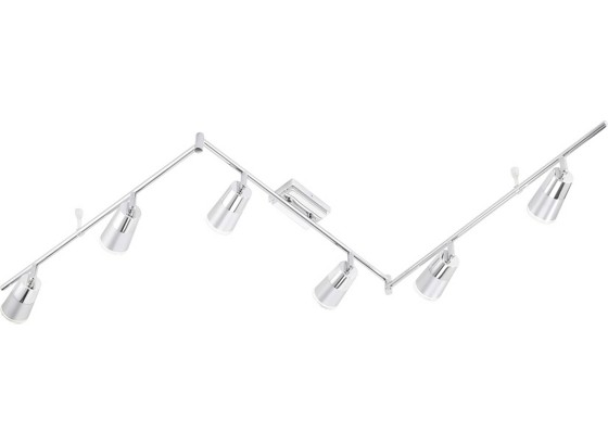 Strahler Dalli, 6-flammig - Chromfarben, KONVENTIONELL, Kunststoff/Metall (171/118/20,5cm) - LUCA BESSONI Strahler Dalli, 6-flammig - Chromfarben, KONVENTIONELL, Kunststoff/Metall (171/118/20,5cm) - LUCA BESSONI