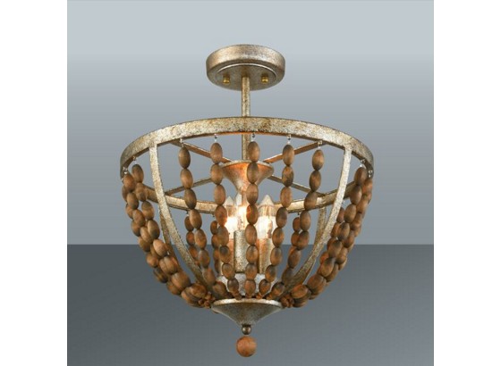 Stropná Lampa Eliza - prírodné farby/farby zlata, Romantický / Vidiecky, kov/drevo (38/40cm) - MÖMAX modern living Stropná Lampa Eliza - prírodné farby/farby zlata, Romantický / Vidiecky, kov/drevo (38/40cm) - MÖMAX modern living