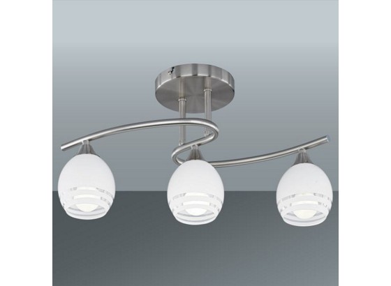 Stropná Lampa Jakob - biela/farby niklu, Konvenčný, kov/sklo (50/27/20cm) Stropná Lampa Jakob - biela/farby niklu, Konvenčný, kov/sklo (50/27/20cm)