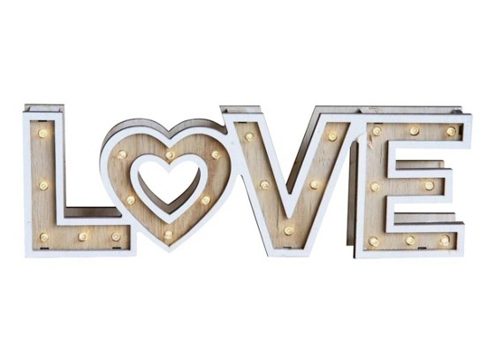 Svítidlo Dekorační Led Love - Romantický / Rustikální, dřevo/umělá hmota (34/3,2/9cm) Svítidlo Dekorační Led Love - Romantický / Rustikální, dřevo/umělá hmota (34/3,2/9cm)