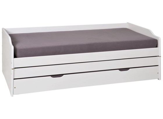 Výsuvná Postel Helsinki - bílá, Konvenční, dřevo (97/65/209cm) - premium living Výsuvná Postel Helsinki - bílá, Konvenční, dřevo (97/65/209cm) - premium living