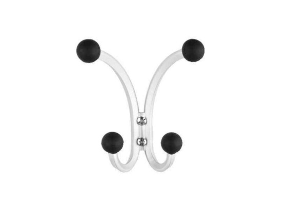 Zidna Kuka Hook 1 -sb- - crna/boje aluminija, Moderno, metal/plastika (10,5/13,5/7cm) - HOMEZONE Zidna Kuka Hook 1 -sb- - crna/boje aluminija, Moderno, metal/plastika (10,5/13,5/7cm) - HOMEZONE