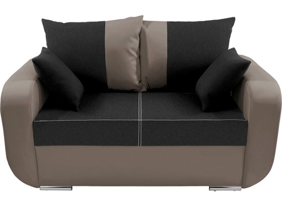 Zweisitzer-Sofa Faro - Chromfarben/Schlammfarben, KONVENTIONELL, Holz/Textil (150/90/92cm) Zweisitzer-Sofa Faro - Chromfarben/Schlammfarben, KONVENTIONELL, Holz/Textil (150/90/92cm)
