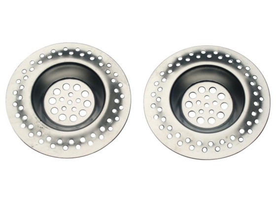 Abflusssieb-Set 2 teilig - Silberfarben, KONVENTIONELL, Metall (7cm) Abflusssieb-Set 2 teilig - Silberfarben, KONVENTIONELL, Metall (7cm)