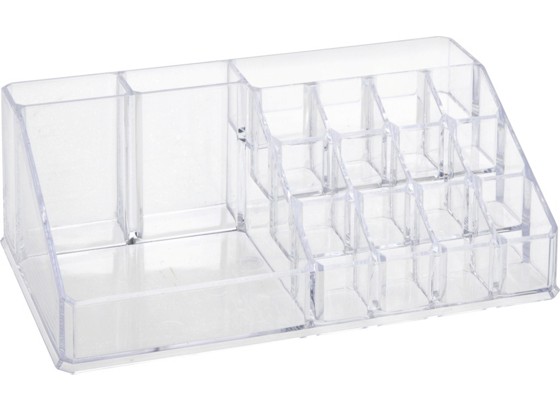 Ablage für Schminke - Transparent, LIFESTYLE, Kunststoff (22/12,5/8cm) Ablage für Schminke - Transparent, LIFESTYLE, Kunststoff (22/12,5/8cm)