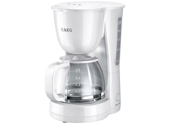 AEG Filterkaffeemaschine Perfekter Morgen Kf1360 - Weiß, MODERN, Glas/Kunststoff (18,3/33/28,2cm) - AEG AEG Filterkaffeemaschine Perfekter Morgen Kf1360 - Weiß, MODERN, Glas/Kunststoff (18,3/33/28,2cm) - AEG
