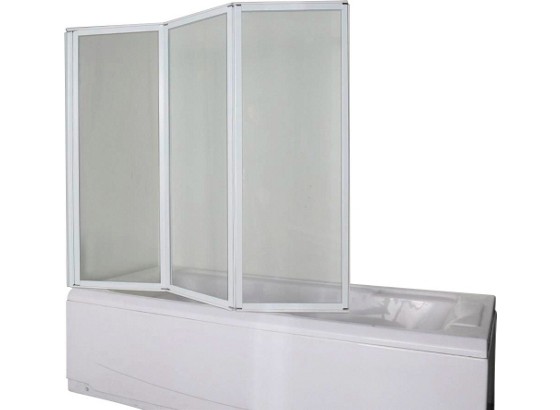 Badewannenfaltwand E1333w - Weiß, MODERN, Glas/Metall (130/121cm) Badewannenfaltwand E1333w - Weiß, MODERN, Glas/Metall (130/121cm)
