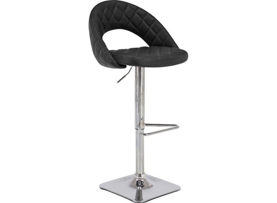 Barhocker Martin - Chromfarben/Schwarz, MODERN, Textil/Metall (55/89-110/53cm) Barhocker Martin - Chromfarben/Schwarz, MODERN, Textil/Metall (55/89-110/53cm)
