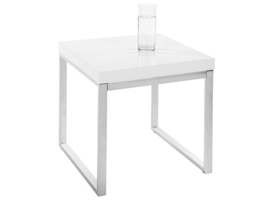 Beistelltisch Sam - Chromfarben/Weiß, MODERN, Holzwerkstoff/Metall (40/40/40cm) - MÖBELIX EXKLUSIV Beistelltisch Sam - Chromfarben/Weiß, MODERN, Holzwerkstoff/Metall (40/40/40cm) - MÖBELIX EXKLUSIV