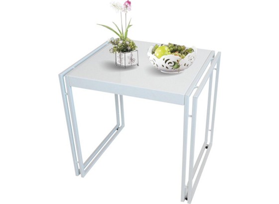 Beistelltisch Scott 2 - Weiß, MODERN, Holzwerkstoff/Metall (47,50/45/40cm) Beistelltisch Scott 2 - Weiß, MODERN, Holzwerkstoff/Metall (47,50/45/40cm)