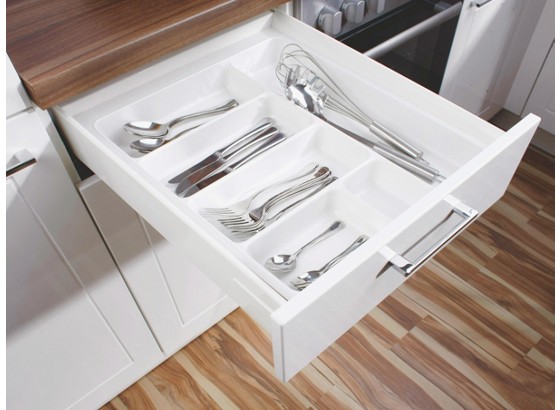 Besteckeinsatz White - Weiß, Kunststoff (50cm) Besteckeinsatz White - Weiß, Kunststoff (50cm)