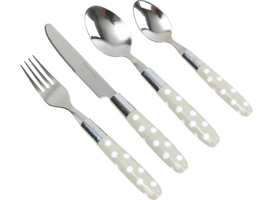 Besteckset Jannis - Edelstahlfarben/Beige, Kunststoff/Metall - JAMES WOOD Besteckset Jannis - Edelstahlfarben/Beige, Kunststoff/Metall - JAMES WOOD