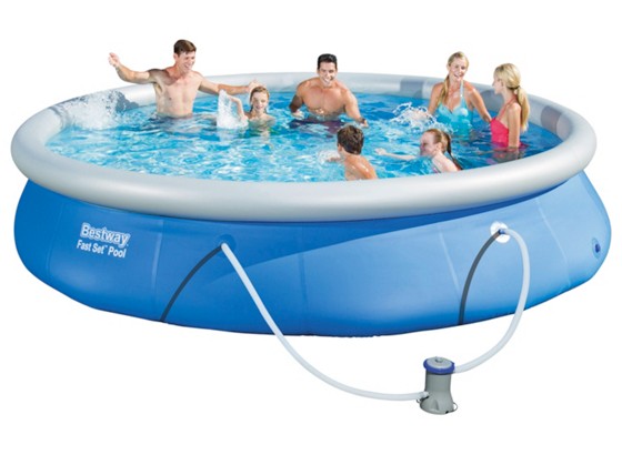 Bestway Fast Set Pool 57313 - Blau/Weiß, Kunststoff (457/84cm) - BESTWAY Bestway Fast Set Pool 57313 - Blau/Weiß, Kunststoff (457/84cm) - BESTWAY